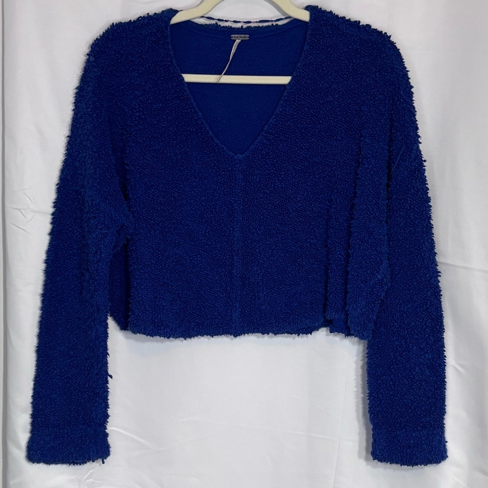 Free People Finders Keepers Boucle Cropped Sweater Small